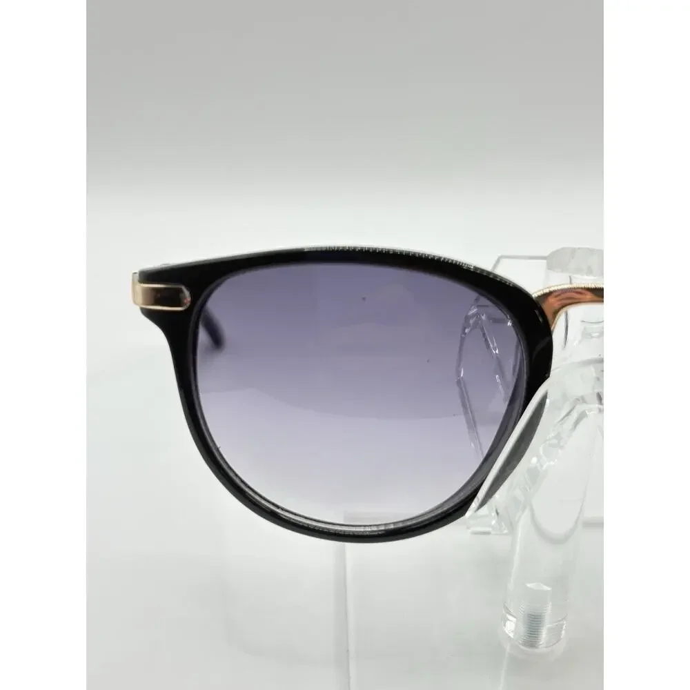 Steve Madden Round Sunglasses Black Gold Gradient Women